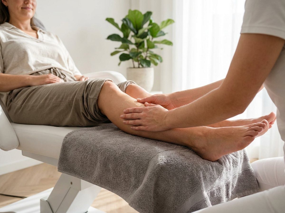 Onderbeen- en voetmassage (voorbeeldbeeld)